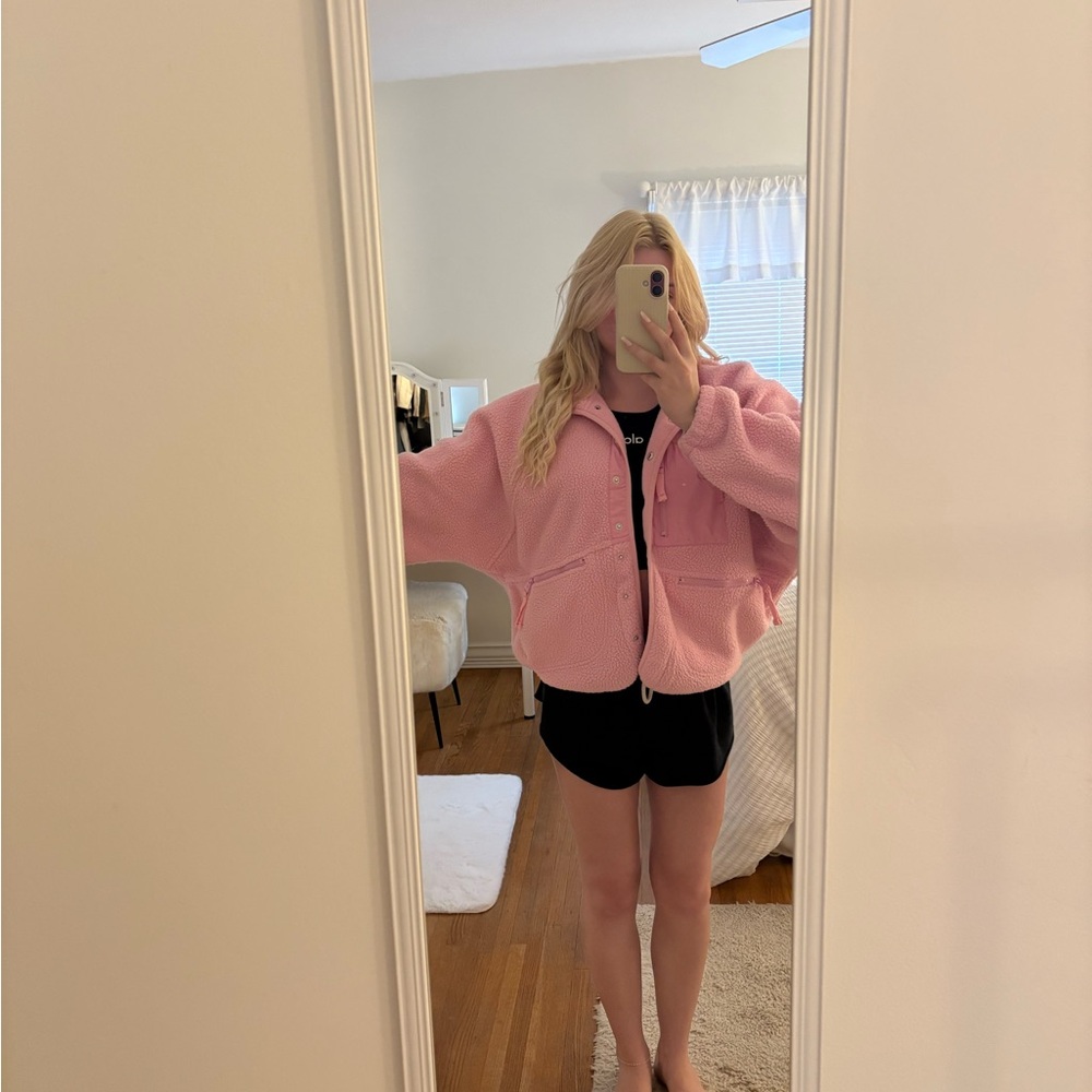 Free People Pink Hit the Slopes Fleece